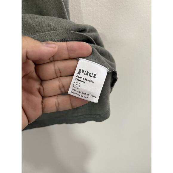 Pact Softspun Green Basic Classic Short Sleeve Organic Cotton T Shirt S Boho Y2K - Picture 5 of 12